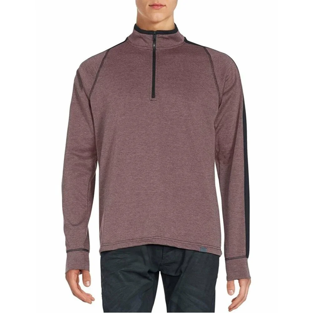 Hawke & Co Quarter Zip ProFlex Sweatshirt Men's XXL 2XL Maroon Long‎ Sleeve